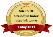 Majestic-Plakette – Website nicht im Index Majestic-Plakette – Website nicht im Index