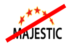 Logo von Majestic mit gestreckter Höhe