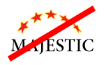 Logo von Majestic mit falscher Schrift